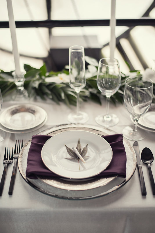 This Denver wedding inspiration channels sleek color, holiday vibes, and 420-friendly favors