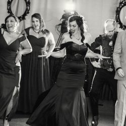 AKwedWEB 1029 - A stunning black dress, tattoos, and skulls everywhere at this chic and dark wedding A stunning black dress, tattoos, and skulls everywhere at this goth wedding