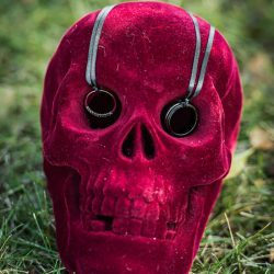 AKwedWEB 380 - A stunning black dress, tattoos, and skulls everywhere at this chic and dark wedding A stunning black dress, tattoos, and skulls everywhere at this chic and dark wedding