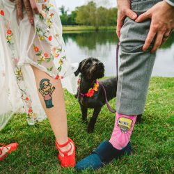 Heatwole Rosenberg RobKristenPhotography DanielZoe0263RT1F5006 low - NYC illustrators create a colorful farm wedding in North Carolina NYC illustrators create a colorful farm wedding in North Carolina