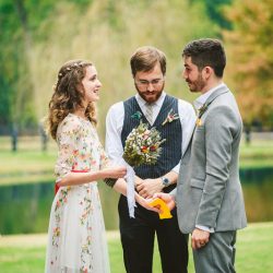 Heatwole Rosenberg RobKristenPhotography DanielZoe0553KT2F6645 low - NYC illustrators create a colorful farm wedding in North Carolina NYC illustrators create a farm wedding in North Carolina