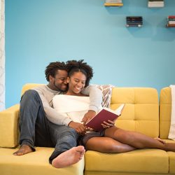 Our Engagement 019 - When outdoorsy isn't you: at-home engagement photos with books, vinyl, and natural black hair When outdoorsy isn't you: at-home engagement photos with books, vinyl, and natural black hair