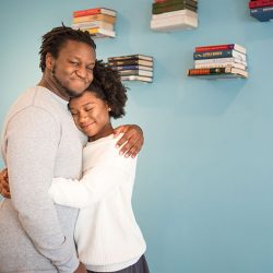 Our Engagement 128 - When outdoorsy isn't you: at-home engagement photos with books, vinyl, and natural black hair When outdoorsy isn't you: at-home engagement photos with books, vinyl, and natural black hair