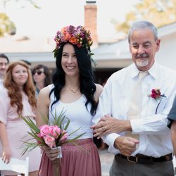 ThistleTwine Blog Amy Chris 36 - Southern bbq & a fab flower crown at this intimate Savannah backyard wedding Naked cake, bbq, & a fab flower crown at this intimate Savannah backyard wedding