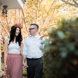 ThistleTwine Blog Amy Chris 65 - Southern bbq & a fab flower crown at this intimate Savannah backyard wedding Naked cake, bbq, & a fab flower crown at this intimate Savannah wedding