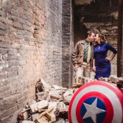 Captain America & Peggy Carter: an iconic Marvel comics engagement shoot