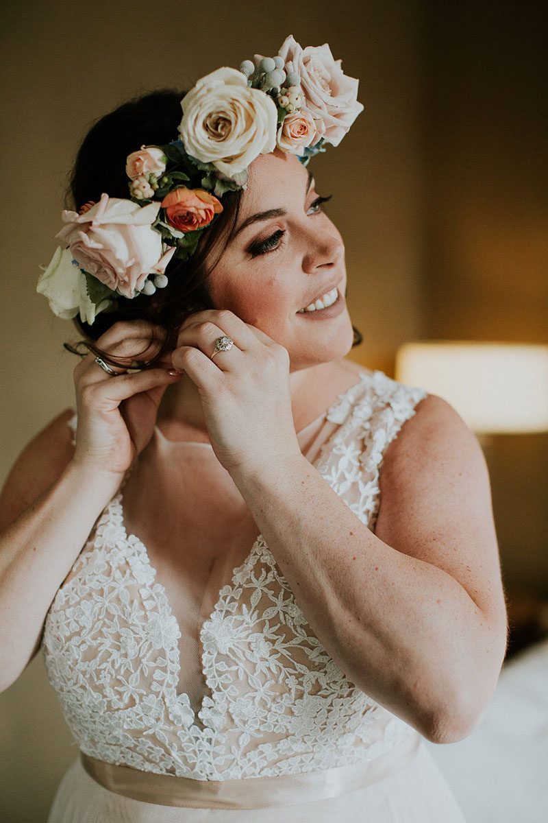 This wedding in Calgary channeled the 1970s and all its macrame glory