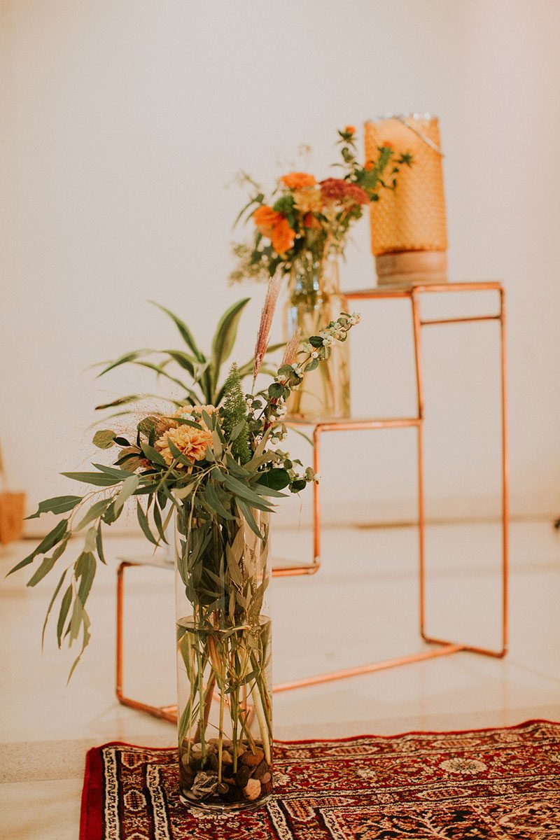 This wedding in Calgary channeled the 1970s and all its macrame glory