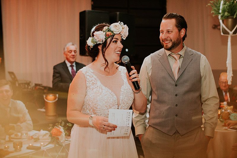 This wedding in Calgary channeled the 1970s and all its macrame glory