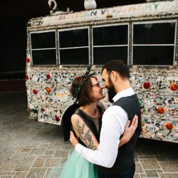 11.4.JadeTaylorp1 685 - This art museum wedding was a celebration of outsider art, craftiness, and veggie comfort food This art museum wedding was a celebration of outsider art, craftiness, and veggie comfort food