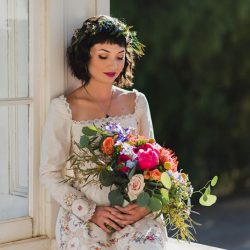 AdrianeWhitePhotography PopofPink11 low - This flowery and stylish bohemian wedding inspiration will make you long for embroidery and pops of pink This flowery and stylish bohemian wedding inspiration will make you long for embroidery and pops of pink