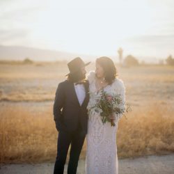 An ultra chic high-flying hot air balloon elopement over Palm Springs