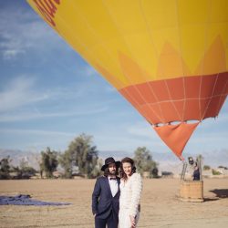 An ultra chic high-flying hot air balloon wedding over Palm Springs