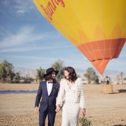 An ultra chic high-flying hot air balloon wedding over Palm Springs