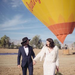 An ultra chic high-flying hot air balloon wedding over Palm Springs