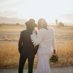 An ultra chic high-flying hot air balloon elopement over Palm Springs