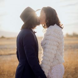 An ultra chic high-flying hot air balloon elopement over Palm Springs