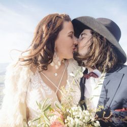 An ultra chic high-flying hot air balloon wedding over Palm Springs