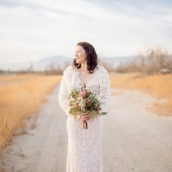An ultra chic high-flying hot air balloon elopement over Palm Springs