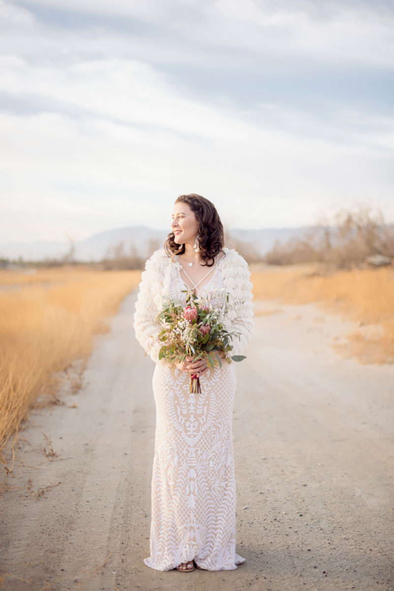 An ultra chic high-flying hot air balloon elopement over Palm Springs