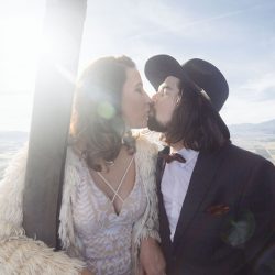 An ultra chic high-flying hot air balloon wedding over Palm Springs