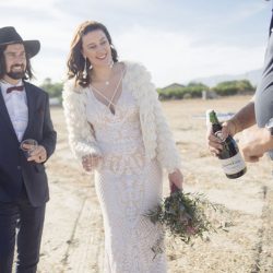 An ultra chic high-flying hot air balloon wedding over Palm Springs