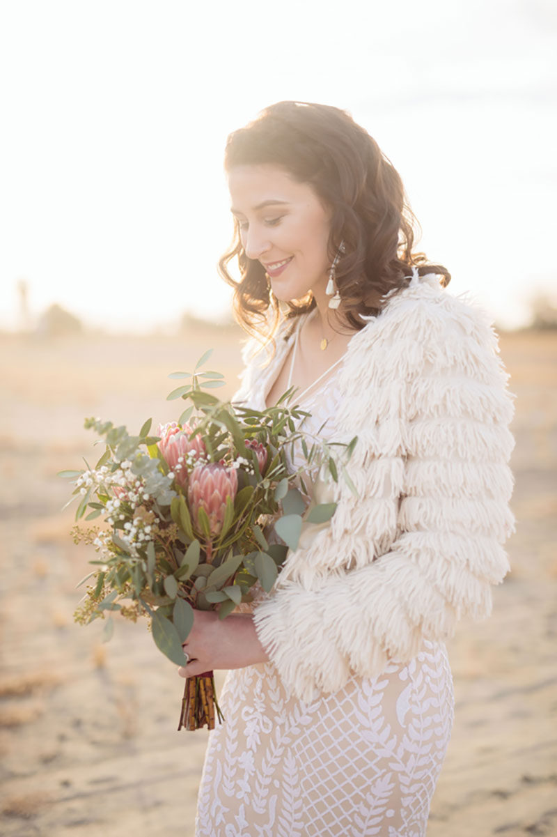 An ultra chic high-flying hot air balloon elopement over Palm Springs