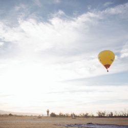 An ultra chic high-flying hot air balloon wedding over Palm Springs
