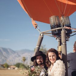 An ultra chic high-flying hot air balloon wedding over Palm Springs