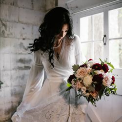 A rainy fall wedding with woodworking details