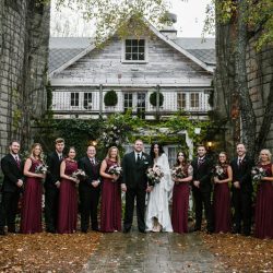A rainy fall barn wedding