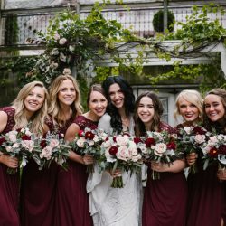 A rainy fall barn wedding