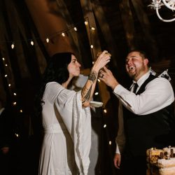 A rainy fall barn wedding