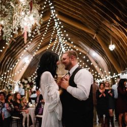 A rainy fall barn wedding