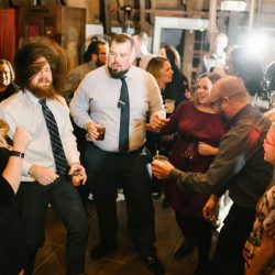 A rainy fall barn wedding