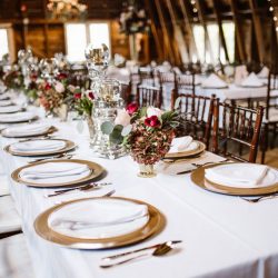 A rainy fall barn wedding