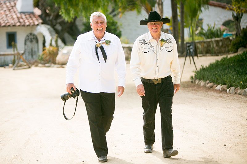Tip a hat to this peacock, cowboys wedding in San Diego