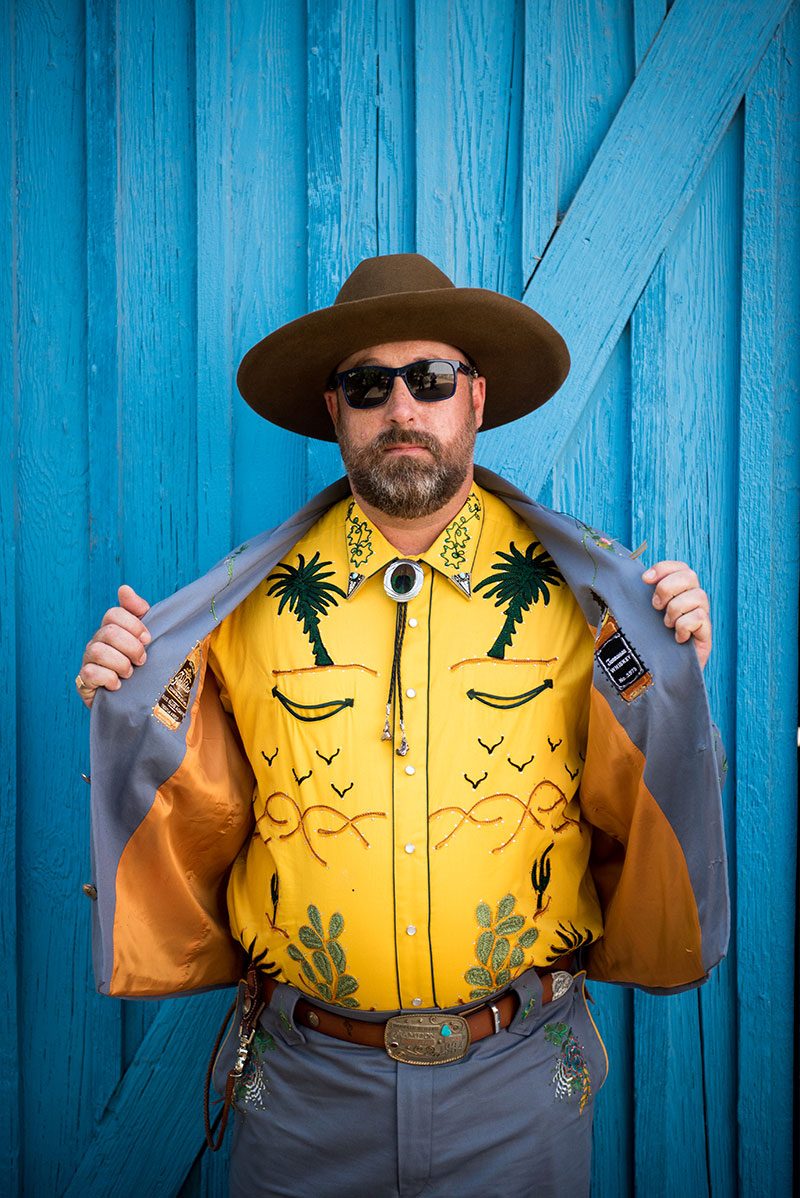 Tip a hat to this peacock, cowboys wedding in San Diego