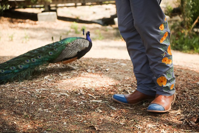 Tip a hat to this peacock, cowboys, and cacti wedding in San Diego