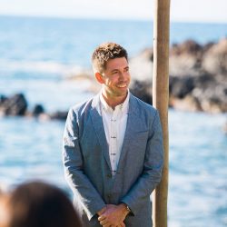 Lin Lin AngelaNelsonPhotography VibrantKukahikoEstateWedding0020 big - Pink skies and a pink dress at this glowing beach wedding in Maui Pink skies and a pink dress at this glowing beach wedding in Maui