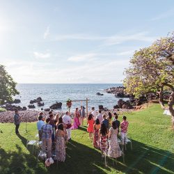 Lin Lin AngelaNelsonPhotography VibrantKukahikoEstateWedding0023 big - Pink skies and a pink dress at this glowing beach wedding in Maui Pink skies and a pink dress at this glowing beach wedding in Maui