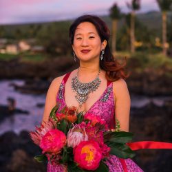 Lin Lin AngelaNelsonPhotography VibrantKukahikoEstateWedding0047 big - Pink skies and a pink dress at this glowing beach wedding in Maui Pink skies and a pink dress at this glowing Maui beach wedding