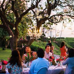 Lin Lin AngelaNelsonPhotography VibrantKukahikoEstateWedding0049 big - Pink skies and a pink dress at this glowing beach wedding in Maui Pink skies and a pink dress at this glowing Maui beach wedding
