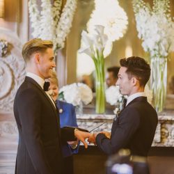 TravisRemy 0168 lo - Two stunning grooms at this Cowley Manor wedding Get ready to weep at the emotional speeches from these two stunning grooms