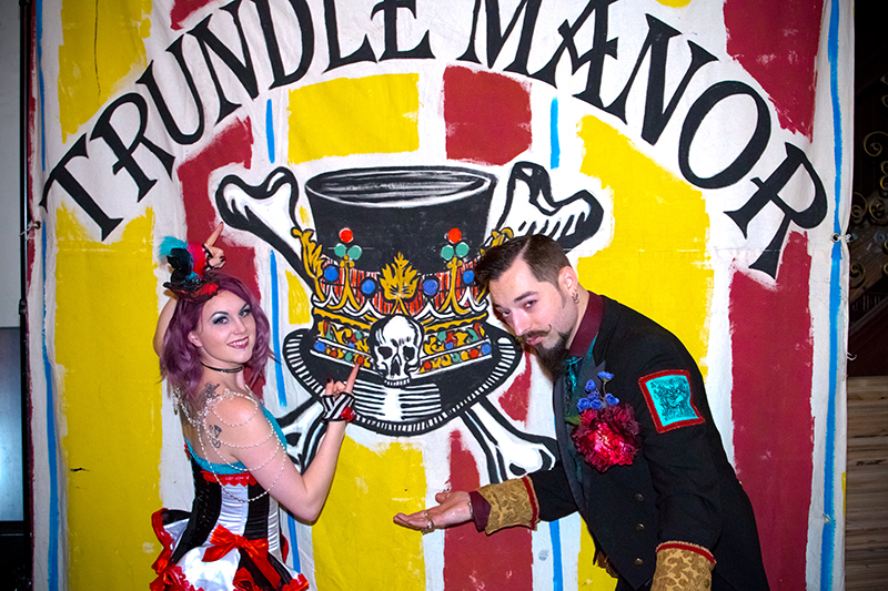 A fantastical villainous Candyland sideshow music fest wedding