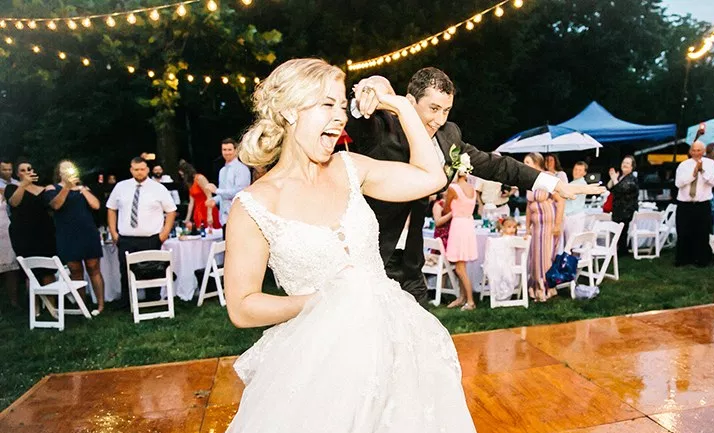 Worried about rain on your wedding day? This story will unironically help…