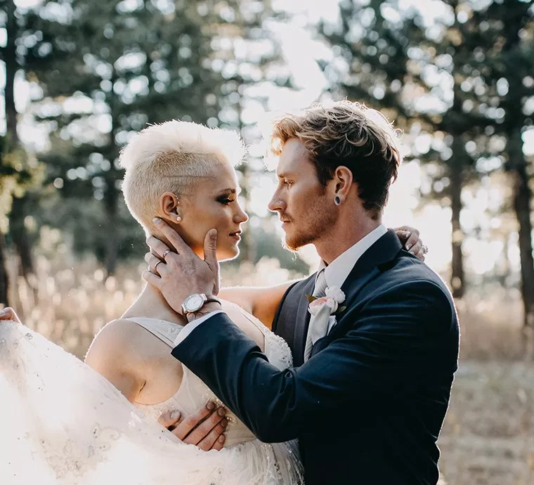 Don’t miss the mohawk and sheer dress at this chic wedding inspiration
