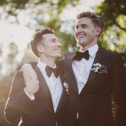 lead 1 - Two stunning grooms at this Cowley Manor wedding lead 1