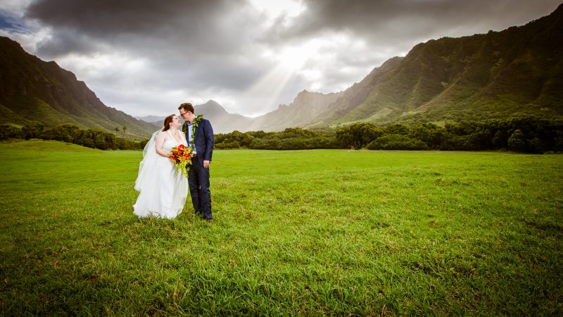 Two film lovers had a Hawaiian Jurassic Park wedding at the REAL film location