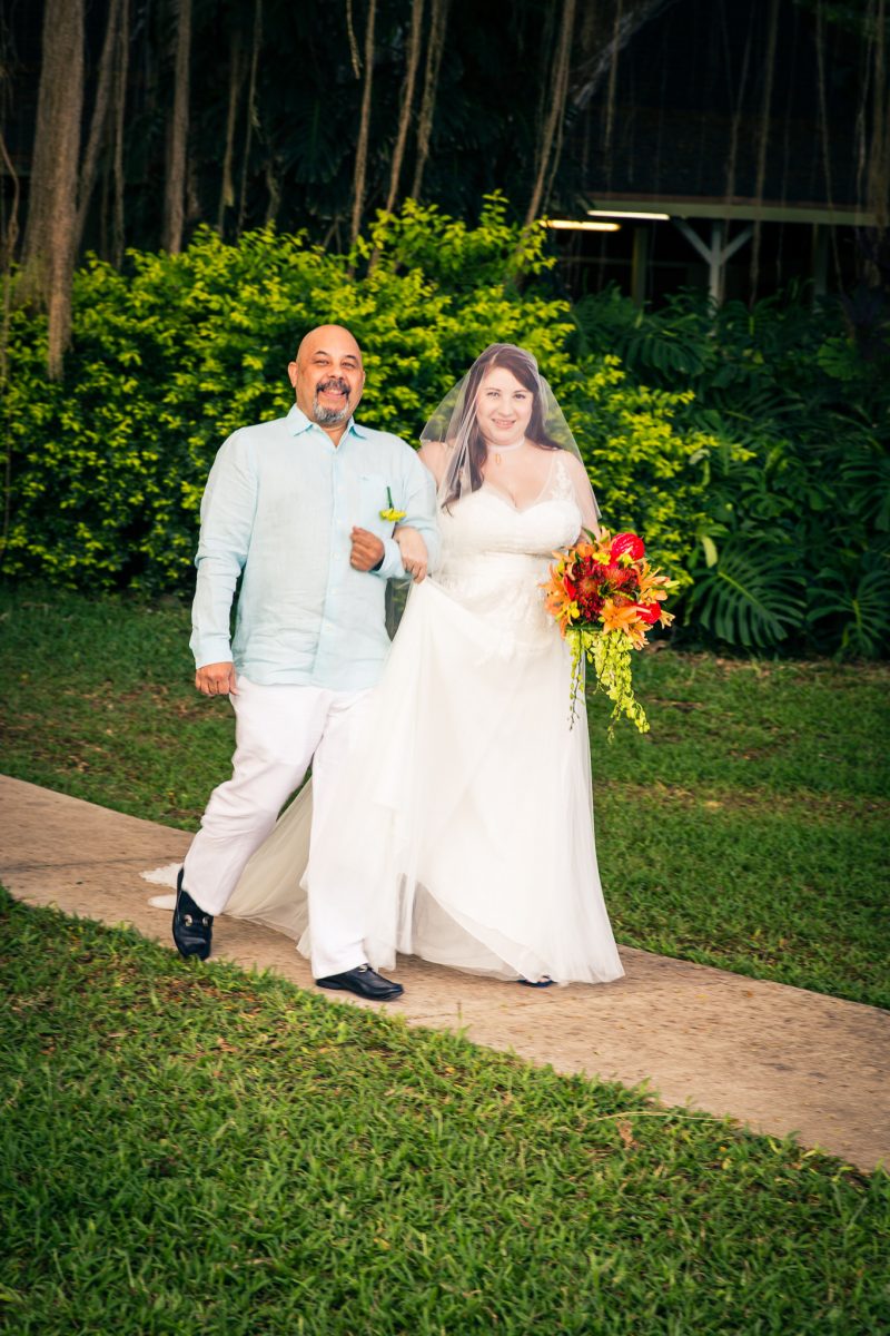 Two film lovers had a Hawaiian Jurassic Park wedding at the REAL film location